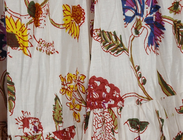 Summer Luncheon Blooms Cotton Maxi Skirt