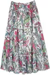 Cheerful Blossoms Womens Fiesta Maxi Skirt