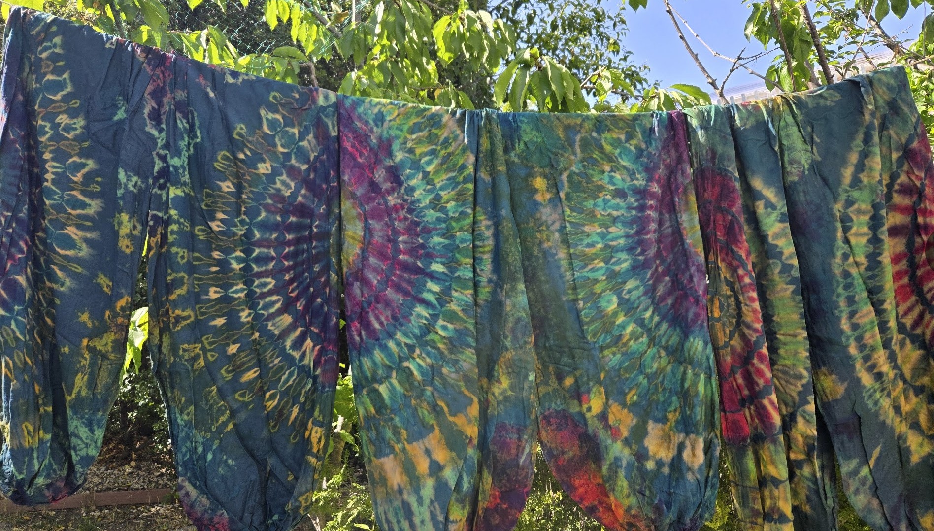 Rainforest Tie-Dye Flowy Harem Pants