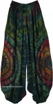Rainforest Tie-Dye Flowy Harem Pants