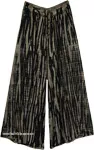 Black and Taupe Tie-Dye Wide-Leg Flow Pants