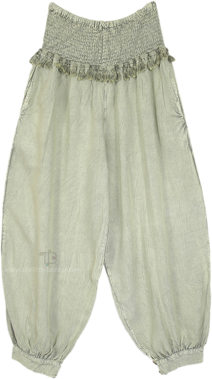 Light Sage Green Bohemian Harem Pants
