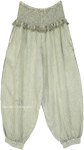 Light Sage Green Bohemian Harem Pants