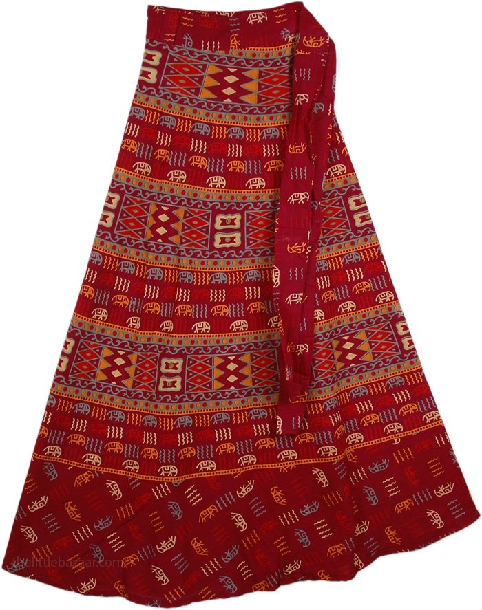 Wrap Around Dress Skirt in Monarch