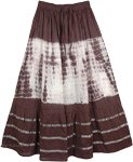 Brown and White Tie Dye Skirt