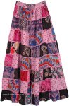 Vintage Style Patchwork Colorful Gypsy Skirt