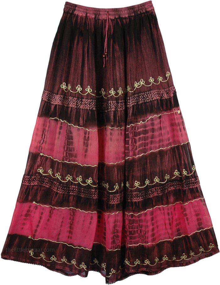 Pink Cadillac Georgette Maxi Skirt