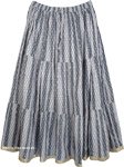 Venus Grey Women`s Full Cotton Skirt