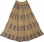 Womens Printed Long Skirt