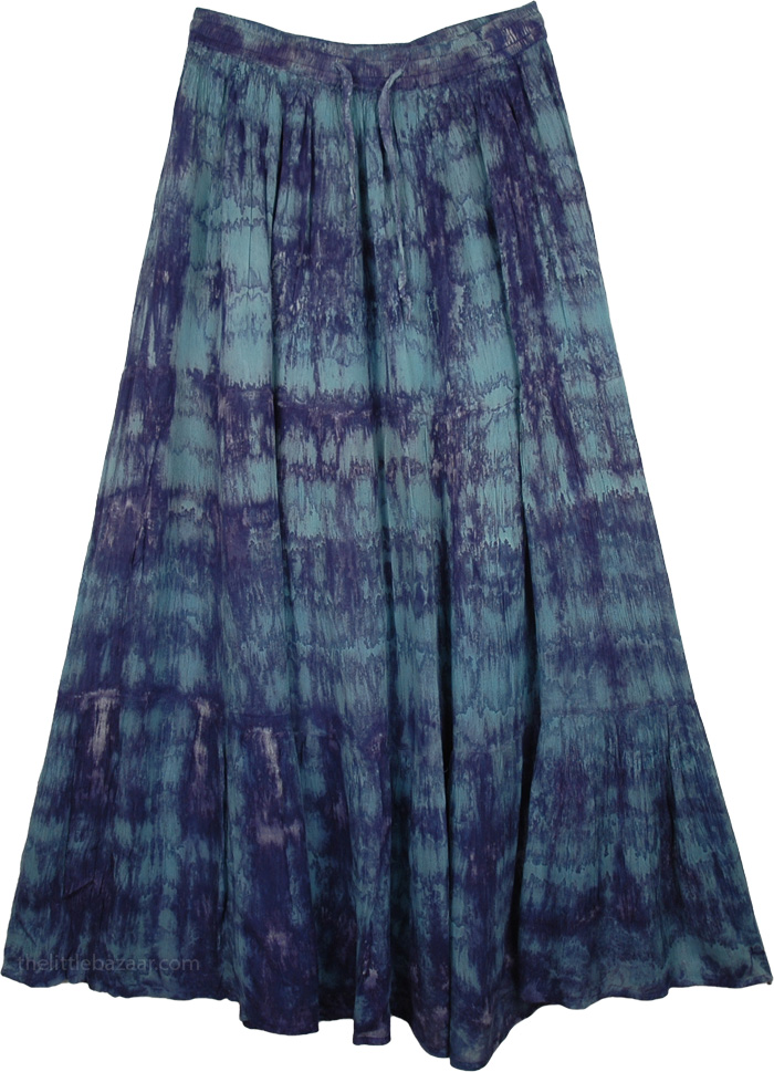 Fiord Marble Tie Dye Blue Skirt