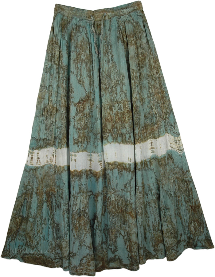 Viridian Green Tie Dye Swamp Skirt