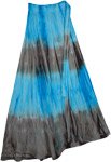 Serendipity Haze Blue Grey Indian Wrap Skirt