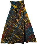 Sangria Tie Dye Jersey Cotton Long Skirt