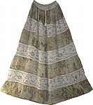 Womens Printed Long Skirt