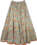 Marigold Floral Flexible Summer Fiesta Skirt