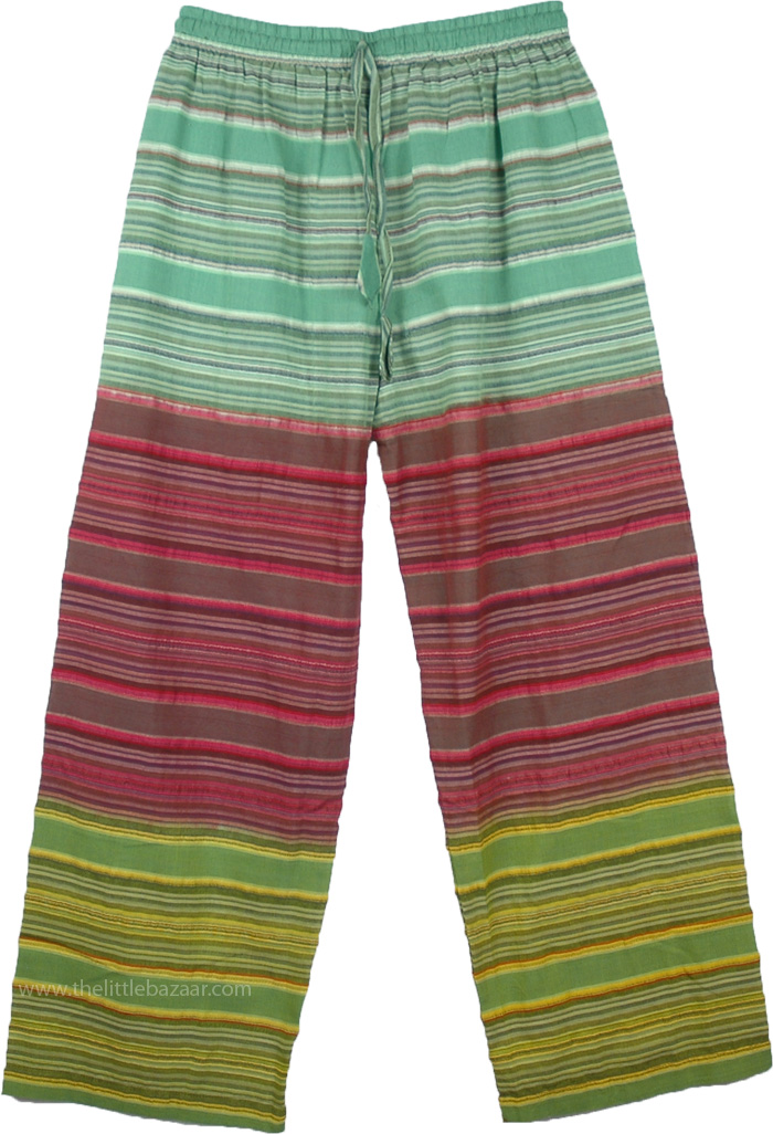Seersucker Cotton Boho Pajama Pants