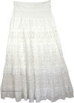 Cararra Foldover-Waist Boho Long Skirt