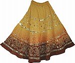 Boho Tie Dye Sequin Long Skirt