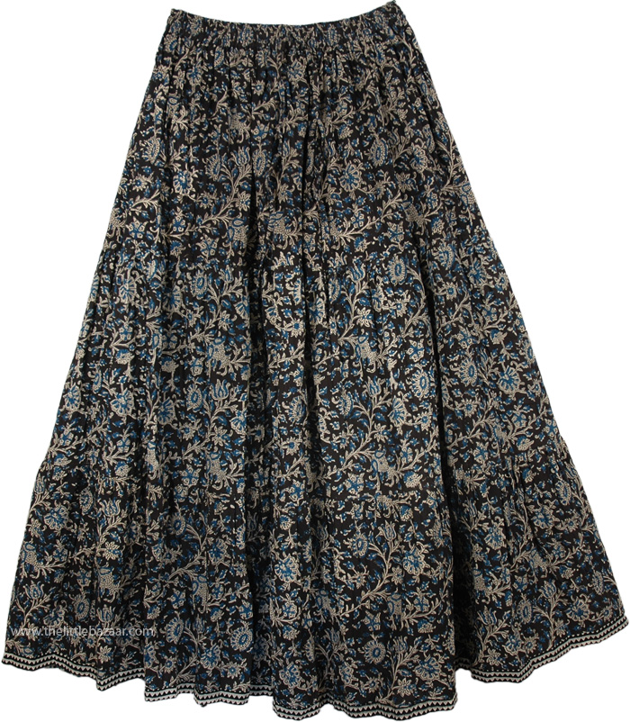 Love in A Mist Floral Cotton Print Long Skirt | Printed