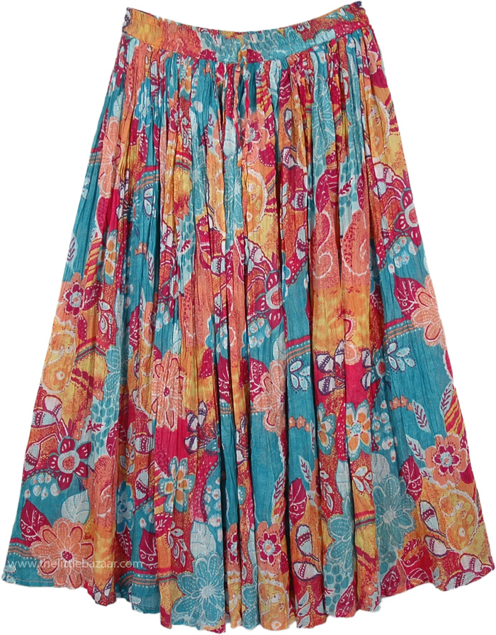 Pacific Island Summer Floral Skirt