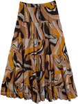 Abstract Flowing Womens Cotton Skirt