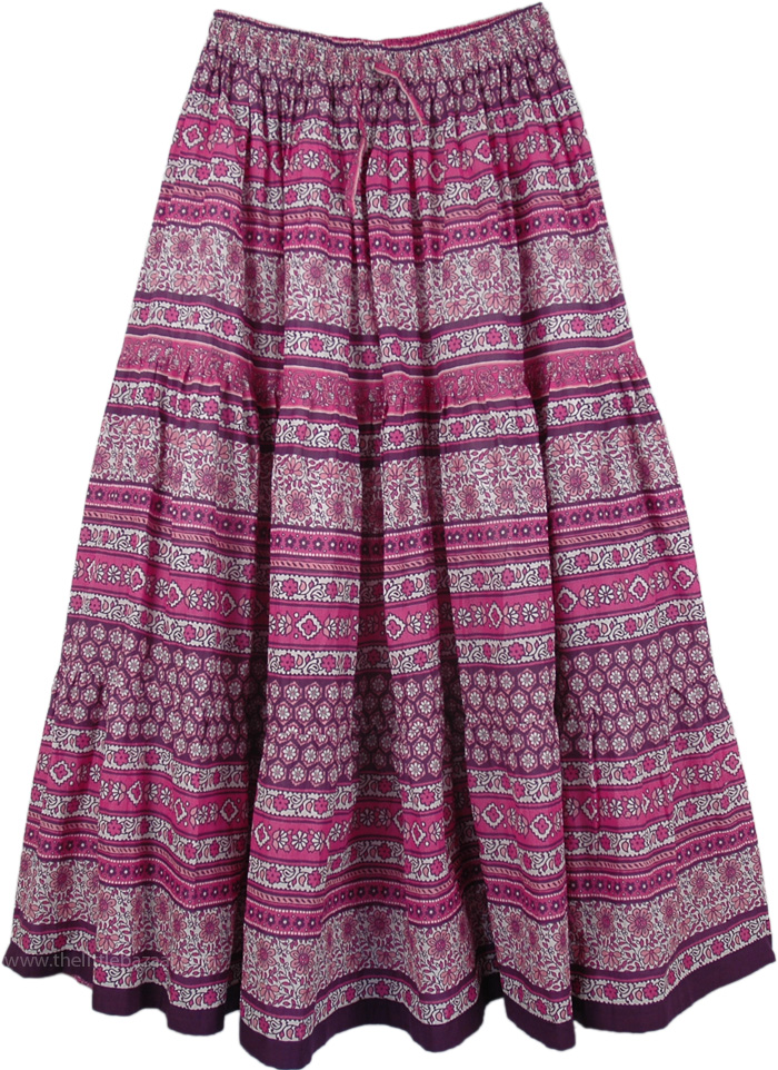 Charm Orchid Womens Pink Long Skirt