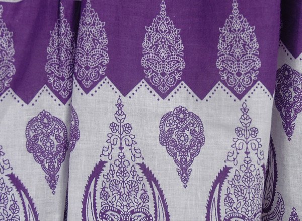 Vivid Violet Romance Cotton Long Skirt