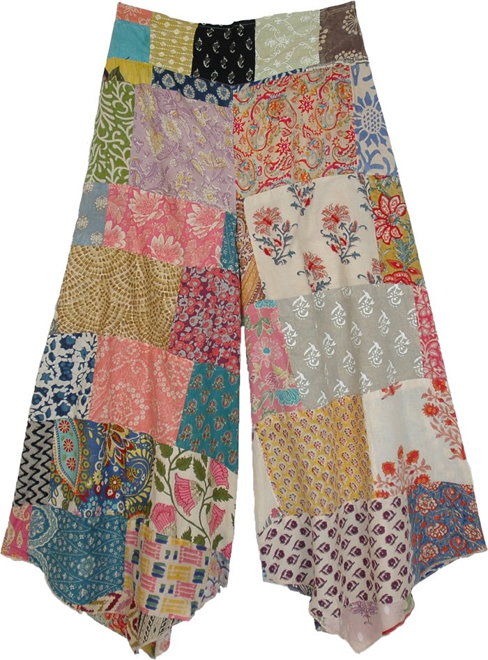 Pastel Harmony Patchwork Summer Cotton Pants