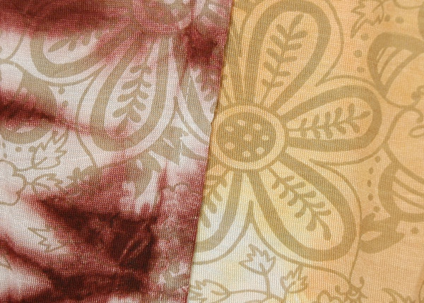 Floral Tricolor Tie Dyed Wrap Around Tie Palazzo Pants
