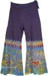 Wide-Leg Petite Hippie Lounge Trousers in Tie Dye