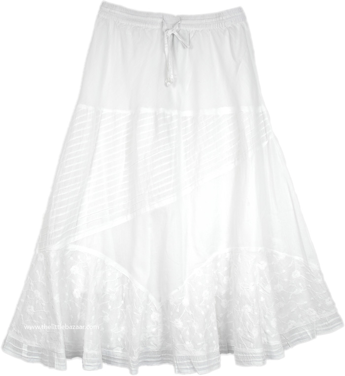 Manoa Falls Breezy Island White Skirt | White | White-Skirts,Western-Skirts