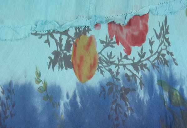 Biscay Dip Dyed Floral Tiered Long Skirt