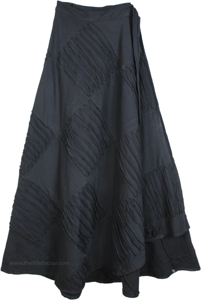 Midnight Magic Razor Cut Wrapper Skirt