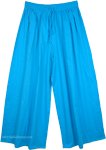 Culottes Split Pant Skirt in Dodger Blue