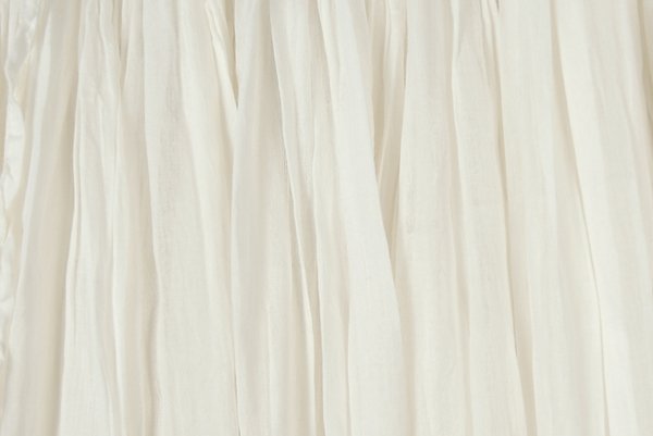 White Elegance Cotton Broomstick Skirt