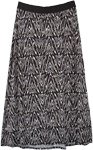 Modern Contrast Printed A Line Long Maxi Skirt