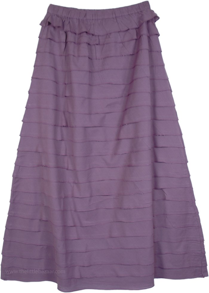 Pretty in Violet Tiered Long Skirt