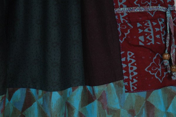Azure Blocks Patchwork Lounge Pants with Mixed Prints