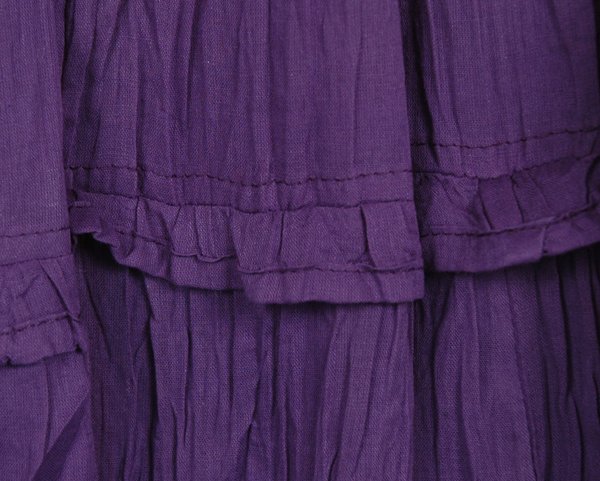 Bliss Cotton Purple Tiered Cotton Skirt