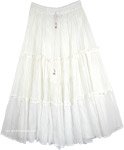 Classic Fun White Everyday Cotton Skirt