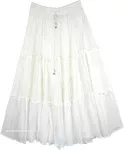 Classic Fun White Everyday Cotton Skirt