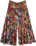 Gypsy Floral Cotton Pants Divided Skirt