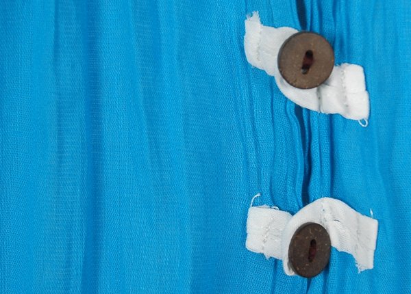 Dodger Blue White Full Length Linen Pants