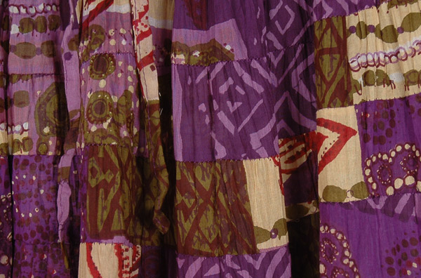 Lavandula Floral Cotton Tiered Maxi Skirt