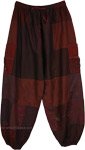 Rust Chocolate Patchwork Harem Adventure Pants
