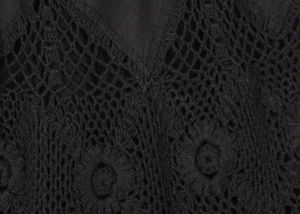 Woodsmoke Crochet Haiti Black Cotton Skirt