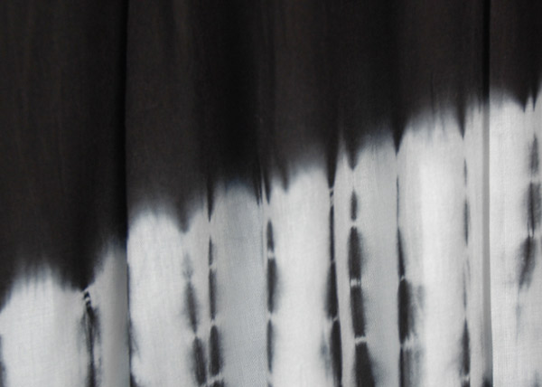 Tie Dye Rayon Wide Leg Lounge Pants in Black and White in XL
