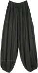 Tall Mercury Green Solid Rayon Harem Trousers