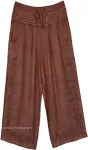 Nut Brown Boho Comfort Straight Pants
