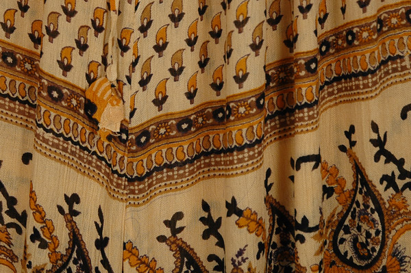 Marigold Yellow Paisley Boho Palazzo Pants